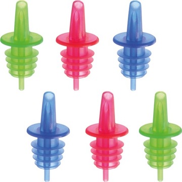 Nalewak - zestaw 6 szt., Bar up, 2 niebieskie, 2 czerwone, 2 zielone, 6 szt