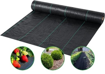 AGROWŁÓKNINA AGROTKANINA MATA ANTYCHWASTOWA CZARNA 0,8x50m 90 g/m²