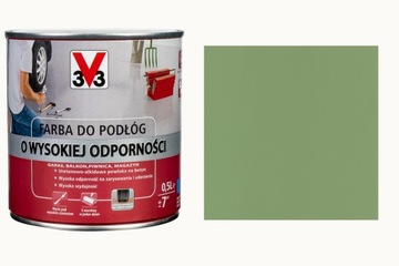 3V3 Wydajna Farba Do Garażu Piwnicy Betonu Podłóg Odporność Zielony 0,5L