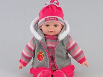 КУКЛА СО ЗВУКОМ, ГОВОРИТ И ПОЕТ НА ПОЛЬСКОМ ЯЗЫКЕ 35 СМ