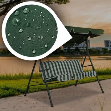 КОЛПАЧОК для садовых качелей ROOF 164 x 114 см ЗЕЛЕНЫЙ STRONG DURABLE