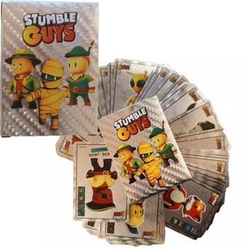 SREBRNE KARTY 55 SZTUK STUMBLE GUYS KARTY KOLEKCJONERSKIE TALIA SREBRNA
