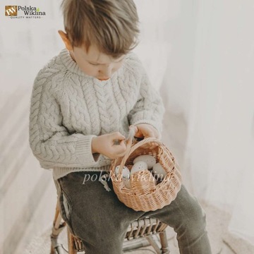 ПАСХАЛЬНАЯ КОРЗИНКА, МИШКА, ПЛЕТЕННАЯ КОРЗИНА С УШАМИ ДЛЯ ПОКОЛЕНИЯ, 15 СМ НАТУРАЛЬНЫЙ