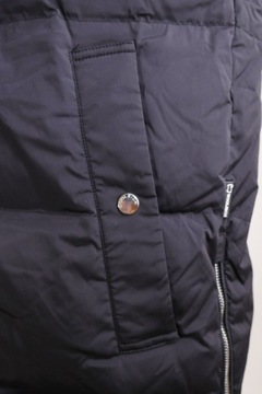 WOOLRICH Women Black Padded Hooded Puffer Down Parka Vest Size S RRP €850