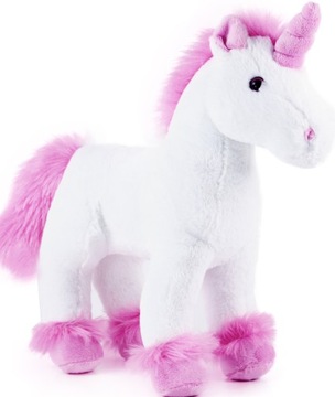 MASKOTKA JEDNOROŻEC BIAŁY UNICORN KOŃ 40cm KONIK