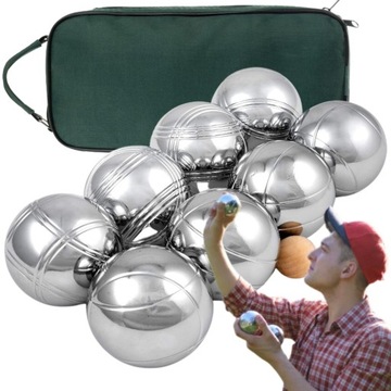 Kule do gry petanque boule 8 szt kul pokrowiec GRA RODZINNA ZESTAW bule,