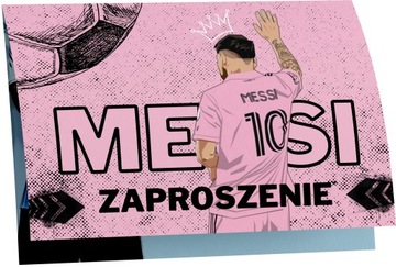 ZAPROSZENIE ZAPROSZANIA LEO MESSI BARCELONA MIAMI WIELE WZORÓW 20x15 cm
