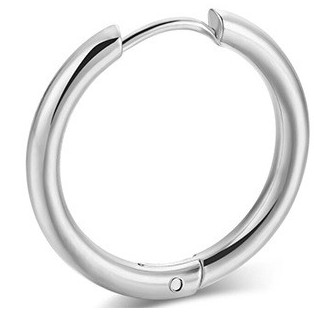 Kolczyk SZTUKA stal 316L Kółko duże srebrne 2,4 cm
