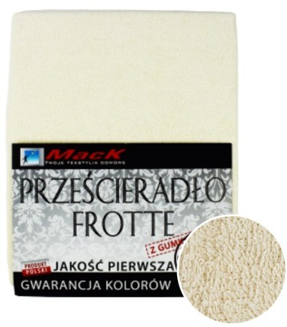 PRZEŚCIERADŁO FROTTE Z GUMKĄ 90X200 ecru