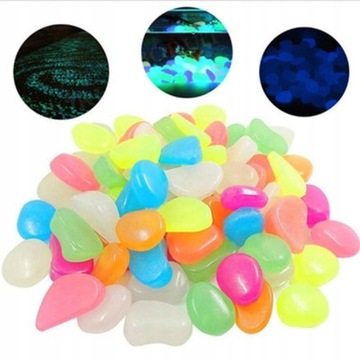 100SZT KAMIENIE KAMYKI ŚWIECĄCE FLUORESCENCYJ