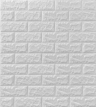 Samoprzylepna Tapeta Panel Ścienny Biała Cegła 3D 70x77cm Gruba Pianka