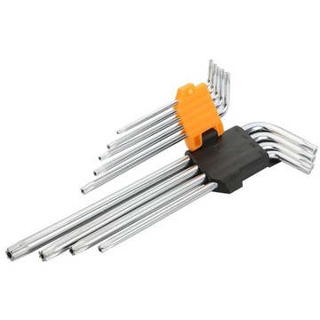 ZESTAW KLUCZY TYPU TORX 9 SZT. WYDŁUŻONE T10-T50