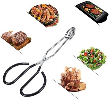 МЕТАЛЛИЧЕСКИЕ КУХОННЫЕ ЩИПЦЫ ДЛЯ ПРИГОТОВЛЕНИЯ МЯСНОГО САЛАТА НА ГРИЛЬ