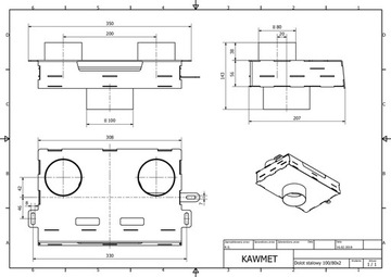 Dolot powietrza do kominka W17 Decor 16,1 kW ECO KAWMET