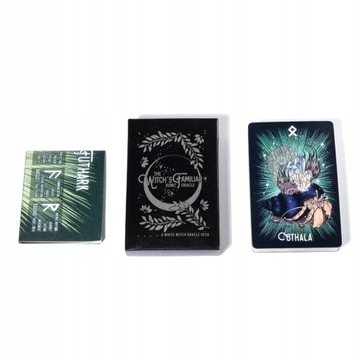 Ведьма-фамильяр Рунический оракул 24-карточный Инди Таро