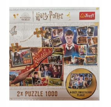 Puzzle Trefl 2x1000 Harry Potter z plakatem - DK