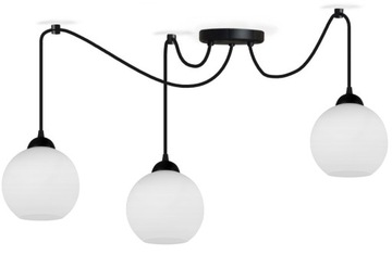 LAMPA WISZĄCA ŻYRANDOL DO SALONU GLASS OWAL 3 LED