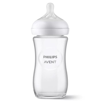 Avent Natural Response СТЕКЛЯННАЯ бутылочка 240 мл 1 мес.+