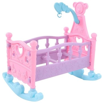 KOŁYSKA ŁOŻECZKO DLA LALEK LALKI MISIA RÓŻOWA