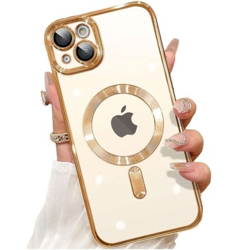 ETUI MAG SAFE CASE DO IPHONE 15 GLAMOUR LUXURY OBUDOWA OCHRONA OBIEKTYWU