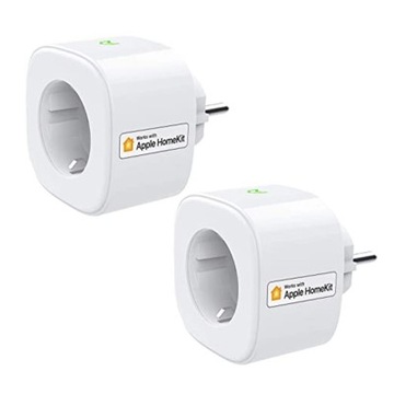 2 УМНЫЕ РОЗЕТКИ MEROSS MSS210EU, 16 А, ТАЙМЕР WIFI, HOMEKIT APPLE HOME