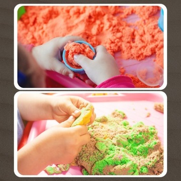 НАБОР КИНЕТИЧЕСКОГО ПЕСКА XL ФОРМЫ ДЛЯ БАССЕЙНА ПЕСОЧНИЦЫ ЦВЕТНОЙ ПЛАСТИК