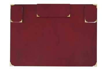 Podkład na biurko z wyposażeniem 70x50 cm - bordo