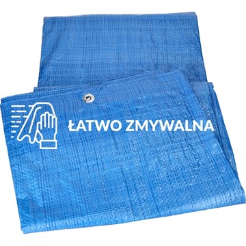 Plandeka ochronna NIEBIESKA 4m x 5m PLANDEKA 4x5 5x4 odporna UV WODOODPORNA