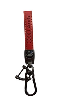 AUDI BRELOK BRELOCZEK SKÓRA CZERWONY