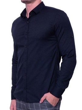 ЧЕРНАЯ РУБАШКА МУЖСКАЯ СТРУКТУРИРОВАННАЯ, 3XL