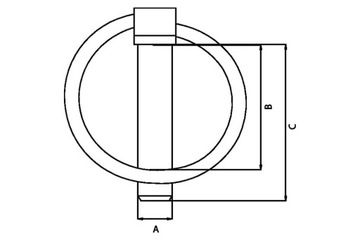 Шплинт с кольцом 8х45 мм Kramp