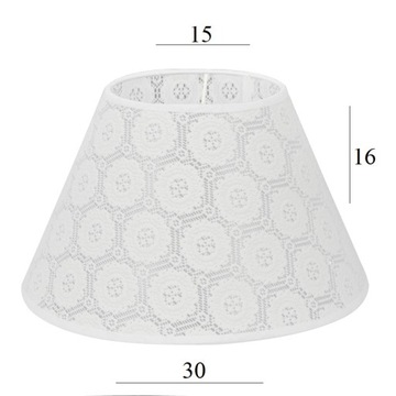 ABAŻUR do lampy lampki stożek 4S koronkowy 15/30 abażurek koronka