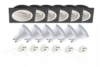 OPRAWA SUFITOWA REGULOWANA B/W MAT KWADR +GU10 LED