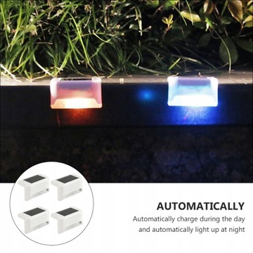 4 szt. Solarna lampa schodowa Wodoodporna lampa
