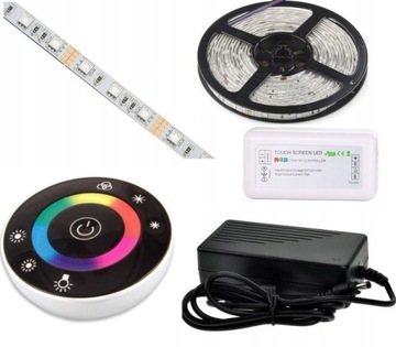 ZESTAW 2m TASMA LED RGB 5050 PILOT DOTYKOWY UFO