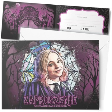 ZAPROSZENIA NA URODZINY WEDNESDAY - ENID SINCLAIR