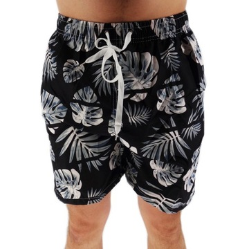 SPODENKI PLAŻOWE SZORTY MĘSKIE KRÓTKIE WZÓR SZYBKOSCHNĄCE KĄPIELOWE