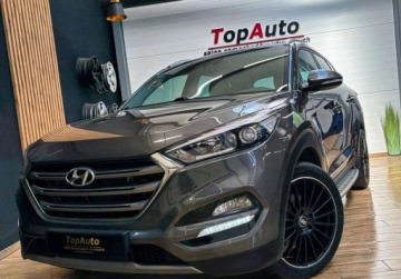 Hyundai Tucson III SUV 1.7 CRDi 141KM 2017 Hyundai Tucson 1.7 blue CRDI AUTOMAT bezwypadkowy GWARANCJA perfekcyjny