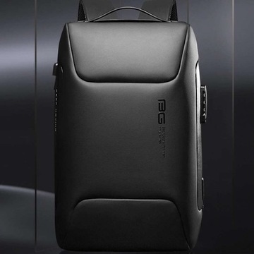 Plecak antykradzieżowy na laptopa 15,6 USB miejski wodoodporny męski czarny