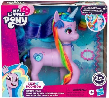 MY LITTLE PONY Kucyk Izzy Moonbow Z MAGICZNYMI WŁOSAMI Dźwięk F8825 Hasbro