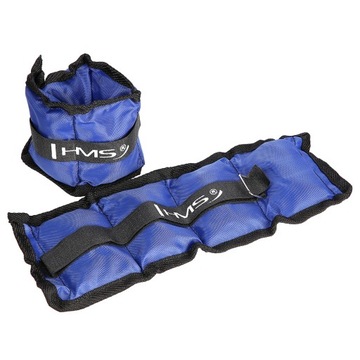 NIEBIESKIE OBCIĄŻNIKI NA RĘCE NOGI AEROBIK PILATES 2 x 0.7 KG HMS