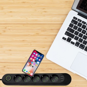 РАЗЪЕМ ПИТАНИЯ 5 РАЗЪЕМОВ 3 УДЛИНИТЕЛЬ USB 5М