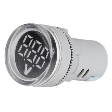 Cyfrowy amperomierz okrągły V Ampomierz LED biały