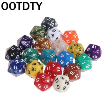 20 sztuk Multicolor kostka z akrylu kości koraliki
