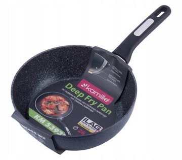 patelnia GŁĘBOKA WOK MARMUROWA INDUKCJA 26cm GRUBA