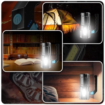 Многофункциональный перезаряжаемый светодиодный фонарь, прожектор, перезаряжаемый от USB.