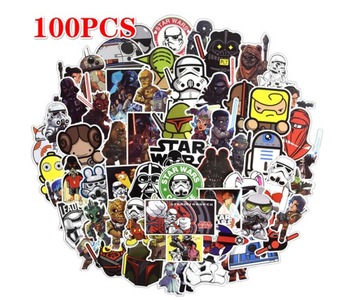 ZESTAW 100 SZT NAKLEJKI STAR WARS GWIEZDNE WOJNY