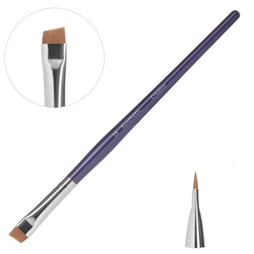 Pędzelek do brwi Creator Synthetic nr 19 szeroki skośny, fioletowa rączka