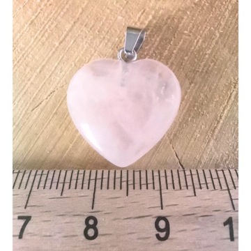КУЛОН в форме сердца, натуральный камень, РОЗОВЫЙ КВАРЦ, кулон, талисман