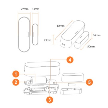 ДАТЧИК ОТКРЫТИЯ ДВЕРИ ДАТЧИК ЗАКРЫТИЯ ОКНА ZIGBEE TUYA EU УМНЫЙ ДОМ
